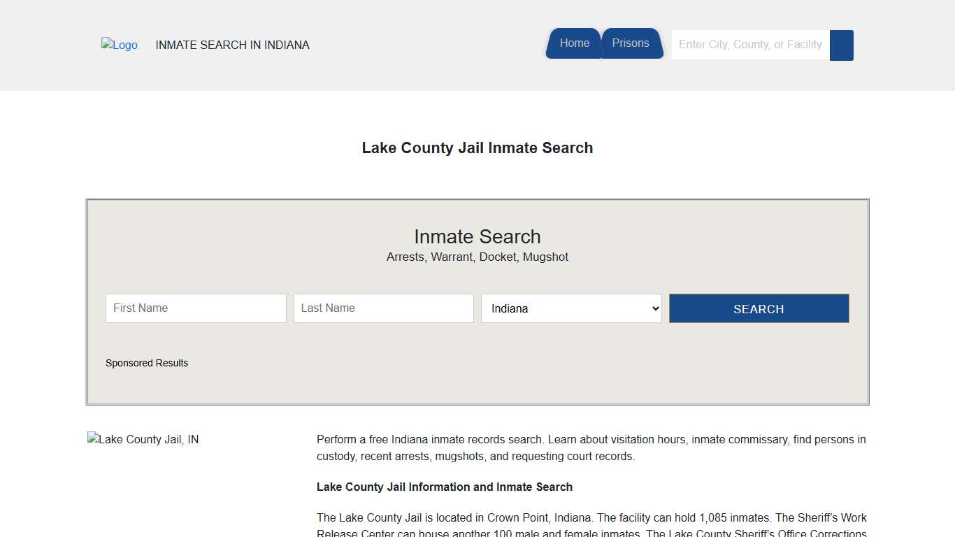 Lake County Jail Inmate Search | Indiana Jail Roster