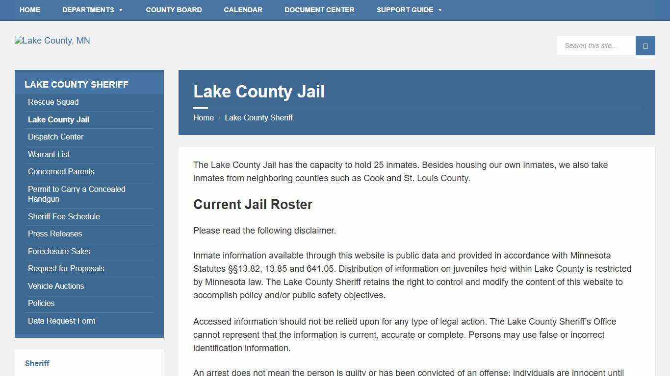 Lake County Jail – Lake County, MN